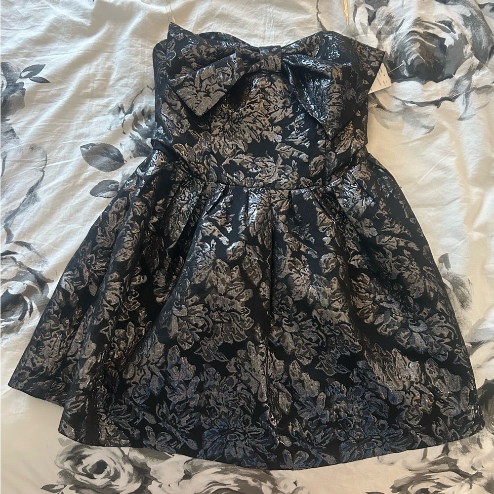 Flirty Black and Silver Mini Dress